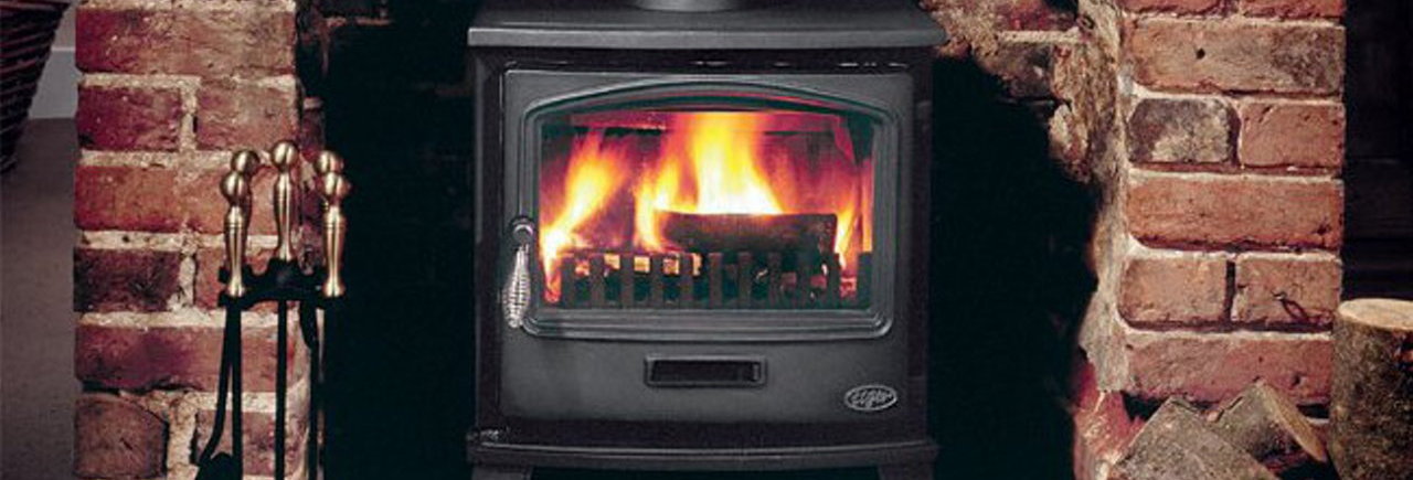 Fireplace with wood burner