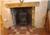 Fireplace during our work